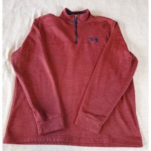Under Armour Pullover Mens XL 1/4 Zip Sweater Fleece Coldgear‎ Maroon